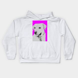 Golden Retriever in Pink Kids Hoodie